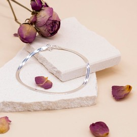 Tuscany Silver Ladies Sterling Silver Triple Herringbone Necklace Bracelet