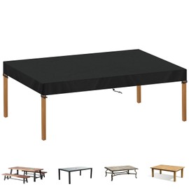 SIMPHAUS Abdeckplane für Gartentisch Abdeckung Tischplatte Abdeckhauben für Tisch Wetterschutz für Gartentisch Abdeckung Lounge Tisch Wasserdicht UV-Beständiges 420D Oxford Gewebe 240x100x15cm