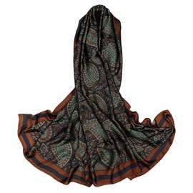 FAIRYGATE XXL Schal Damen Seiden Schal Damen Lange Tücher Stolen Hochwertiges Seidentuch Seidenschal Halstuch Damen Seide Stola Kopftücher 83017