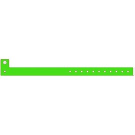100 Vinyl Wristbands L-shaped (Neon Green)