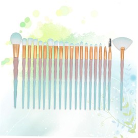 Baluue 20-Piece Diamond Handle Makeup Brush Set Soft Synthetic Eye Shadow and Eyebrow Brushes for Beauty Enthusiasts for Professional Makeup Application