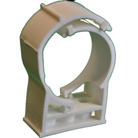 Snap N Strut Qty 12, 79-93HS White PP Pipe Hanger For Surface Mount, 3 Inch EMT Conduit And Copper, And Sched 40 Pipe, American Made, one-piece hanger for pipes, cables, conduit