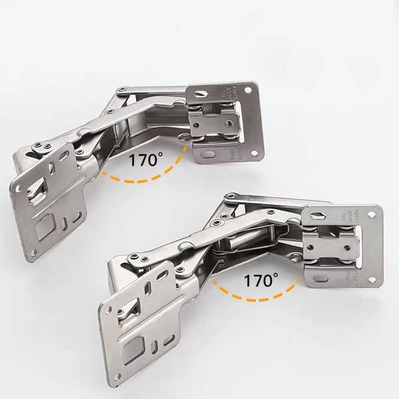 2 Pieces 170 Degree Hinges Frameless Cabinet Door Hinges Hidden