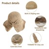 FuninCrea Women Straw Sun Hat with Bow-Knot, Fordable Floppy Wide