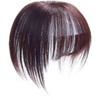 HIYE Bangs Human Hair Partial Wig, Hairpiece, Real Artificial Skin, Top Piece, Natural Black, Brown (Chestnut 1)