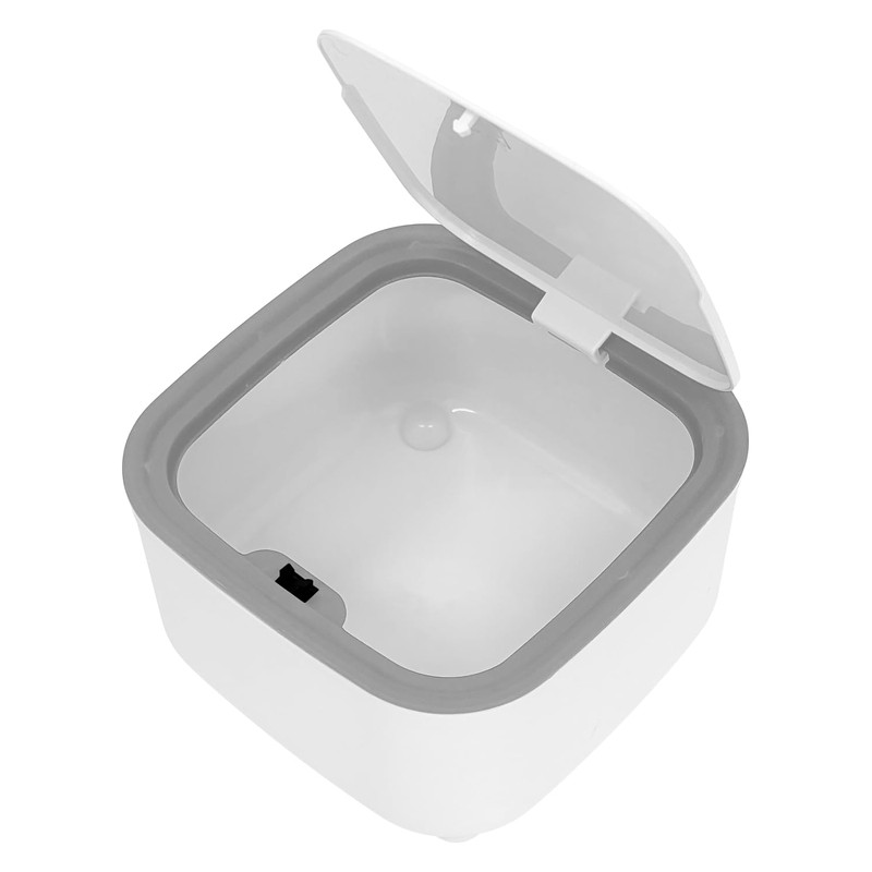 Trade One Tabletop Trash Can, White, Approx. 6.4 x 6.3