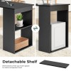 48-Inch Computer Desk with 4-Tier Bookcase and CPU Stand Includes