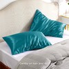 Bedsure Satin Pillowcases for Hair and Skin - Teal Silky
