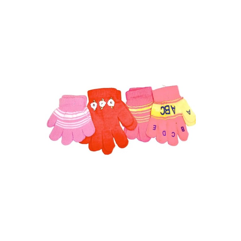 Glv385 Four Pairs Stretch Bubu Magic Gloves for Ages 1-3