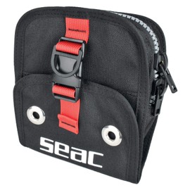 SEAC Weight Pocket with Eyelets for Diving Knife Modular and Modular MAX BCDs, Up to 8.8 lbs, Black (Model: 0480464000000A)