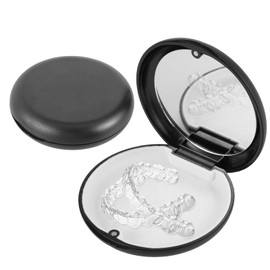 Bewudy Braces Box, Brace Box with Magnetic Buckle, Teeth Box, Braces Storage, Braces Box, Prosthesis Box, Tooth Splint Box for Prostheses, Bite Splint, Crunch Splint (Black)