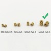 QSJ 40Pcs Threaded Inserts Heat Set Inserts Kit M4x8.1x6.3 Brass