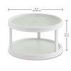 Copco Non-Skid 2 Tier Pantry Cabinet Lazy Susan Turntable, 12-Inch,
