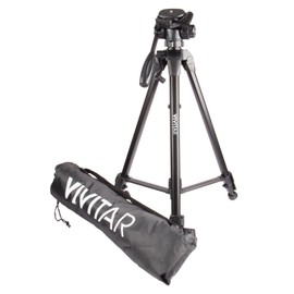 Vivitar® VIVITAR VIV-VPT-1250 Professional Tripod with 3-Way Fluid Pan Head (50 Inches) - 62 In.