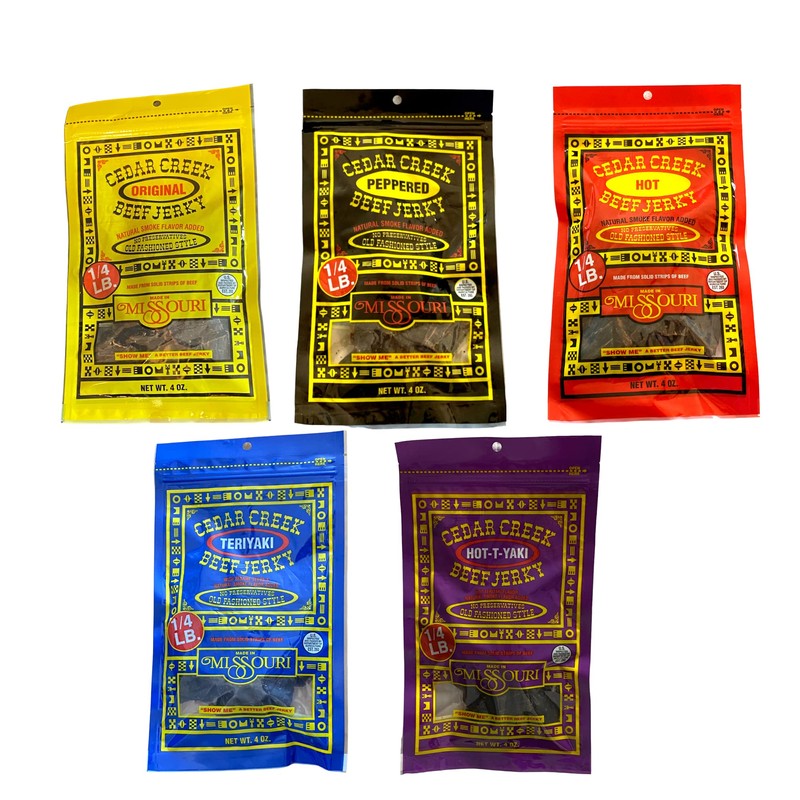 Cedar Creek Beef Jerky (Hot-T-Yaki) 4 Ounce Pack