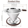 Pour Over Coffee Dripper, Stainless Steel Coffee Filter 600 Mesh