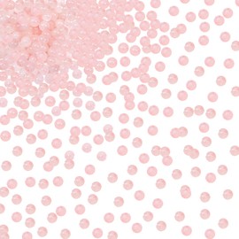 TOAOB 340 Pieces 4 mm Natural Gemstone Beads Rose Quartz Round Loose Beads with Hole for Jewellery Crafts Threading DIY Bracelet Necklaces Jewellery Making