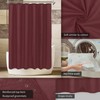 ALYVIA SPRING Burgundy Red Fabric Shower Curtain Liner Waterproof -