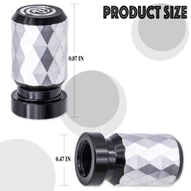 MEAJOO 4PCS Car Tire Valve Stem Cap, Aluminum Alloy Leak-Proof Tyre Air Valve Caps, Corrosion Resistant Airtight Dust Proof Covers Universal for Cars, SUVs, Trucks, Motorcycles and Bikes (Black)