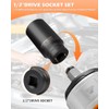 DAYUAN 9 Pcs Axle Nut Hub Impact 1/2" Drive Socket