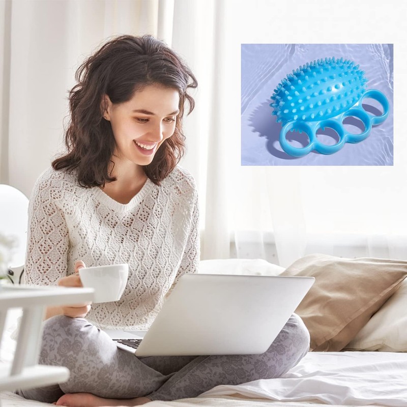Hand Exerciser Finger Grip Ball Massage Squeeze Stress Strength Trainer