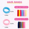 100 Pack Soft Seamless Hair Ties for Little Girls with