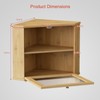Goozii Bamboo Corner Bread Box for Kitchen Counter, 2 Tier