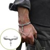 KF-Premium 925 Sterling Silver Thai Handmade Mens Bracelet Vintage Open