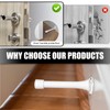 Spring Door Stopper, 12 Pcs Wall Mounted Spring Doorstop, Door