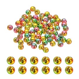 PATIKIL Fly Tying Tungsten Beads, 70 Pcs 3mm / 0.12 Inch Tungsten Slotted Bead Round Ball for Fly Tying Jig Hooks Fishing Materials, Rainbow Color