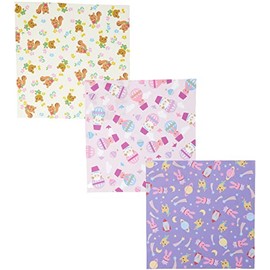 Marushin 0165012600 Lunch Cloths, Set of 3, Piccolino Nature Friends, Absorbent, Quick Drying, Antibacterial, Odor-Resistant, Suitable for Girls, Supplies For Kindergarten, Nursery School, Elementary School, 16.9 x 16.9 inches (43 x 43 cm)