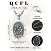 QCFL Saint St Anthony Medal Necklace for Men 925 Sterling
