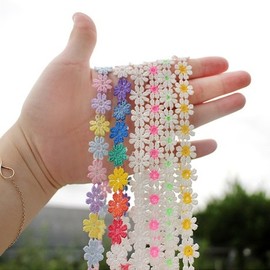 Flower Lace Mask Strap Necklace Cord, 6 Colors [Daisy Rainbow Anti-Loss Mask Strap] Rainbow 3ea