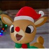 Gemmy Rudolph the Red Nosed Reindeer w/ Blinking Nose Christmas