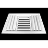 14"w X 8"h 3-Way Aluminum Curved Blade Adjustable Air Supply