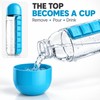 2 in 1 Water Bottle with 7 Day Pill Organizer