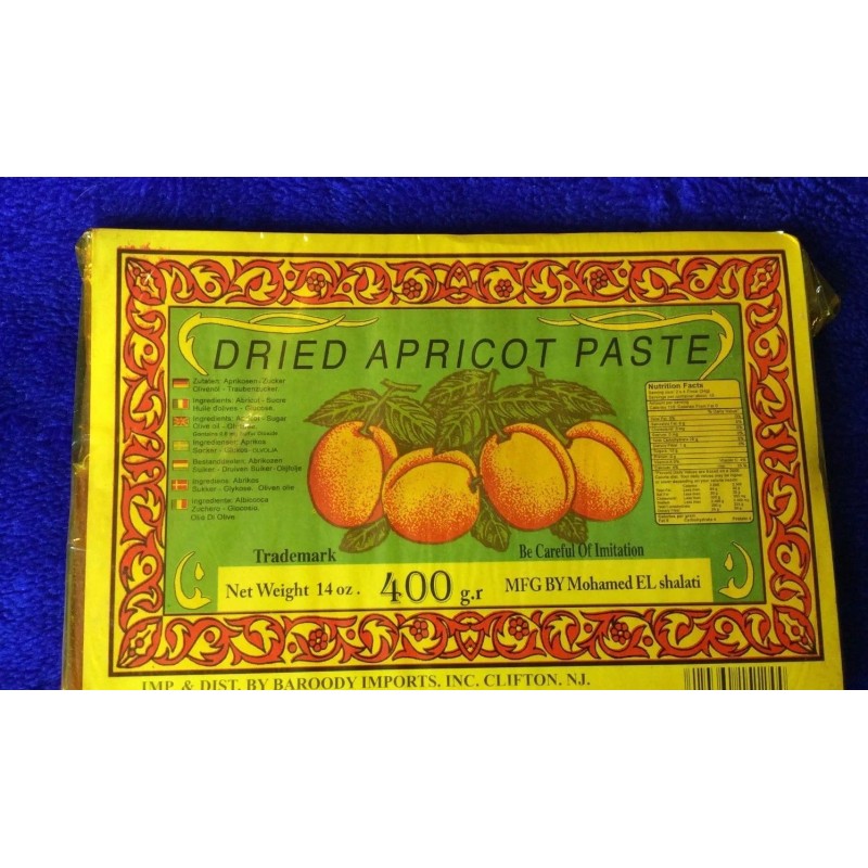 Mohamed el shalati Dried Apricot Paste 400 gr, 14oz Fruit,