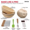 Swice Bread Proofing Basket Set, 9-Inch Round & 10-Inch Oval