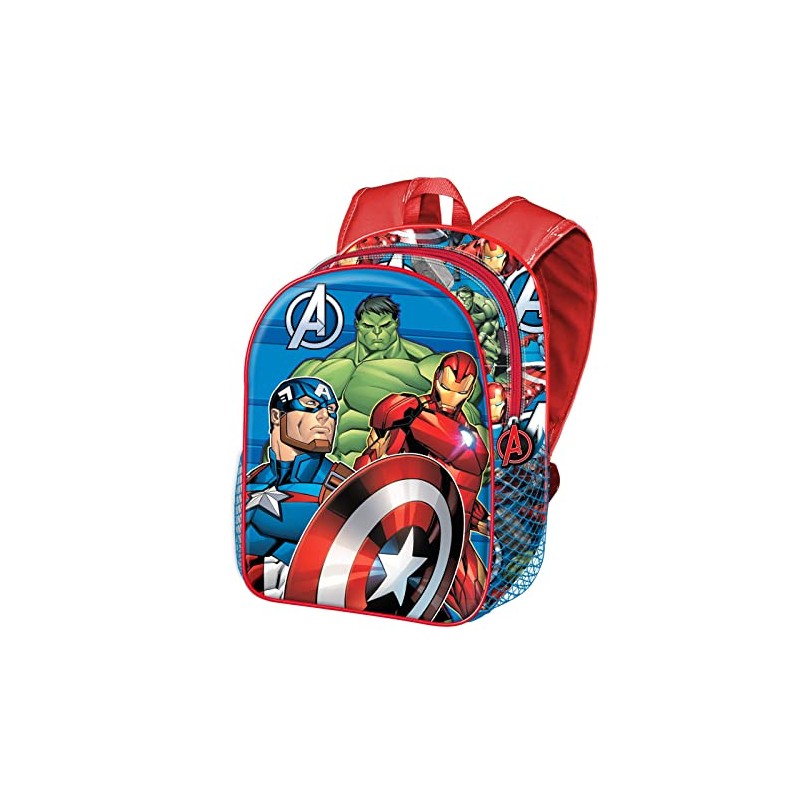 The Avengers Primed-Small 3D Backpack - Blue, blue, Small 3D