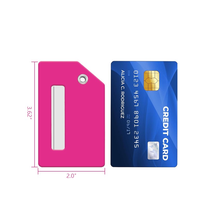 2 Pack Silicone Luggage Tag for Suitcases with Stainless Loop
