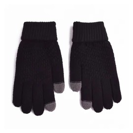 Touchscreen Winter Knit Gloves - Warm Full Finger Gloves for Men & Women