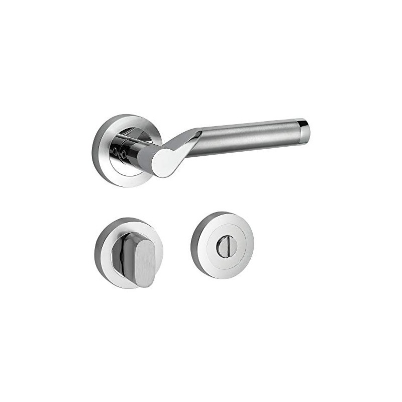 Design Lightning Handle Set Quick Assembly Screw Rosette Look Fixed