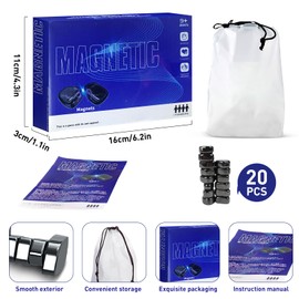 Magnetic Chess Game, Multiplayer Battle Magnet Board Games, 2024 Family Games for Kids and Adults, Tabletop Magnetic Strategy Game, Portable Magnetic Chess Set with Storage Bag