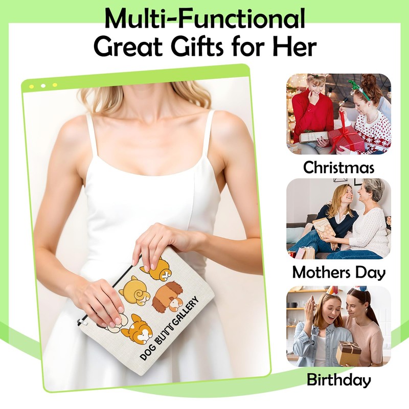 Dog Makeup Bag Pet Gifts for Women Dog Lovers Pet