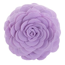 Fennco Styles Eva's Flower Garden Decorative Filled Throw Pillow 16" Round - Lilac Floral Accent Pillow for Home, Couch, Bed, Living Room, Holiday and Office Décor