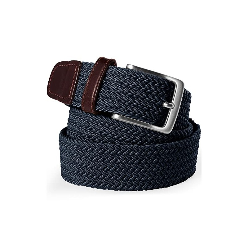 Lands' End Mens Elastic Braid Belt Radiant Navy