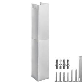 Chimney Extension for Range Hood, 203MM Width Stainless Steel Range Hood Chimney Extension, Adjustable Chimney 31.5-63 IN,Extend Ventilation Reach, Esay Installation, Universal Fit For Most Kitchens