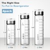 Olivego 12oz Juice Bottles - 4 Pack Wide Mouth Glass