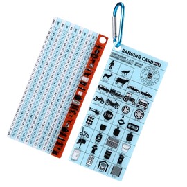 Quejowy North American Range Finder Card for Shooting Mils with Keychain, The Core Vision Training Ranging Card for Ranging Distances Tactical Sniper Accessory for Hunting and Long-Range Shooting