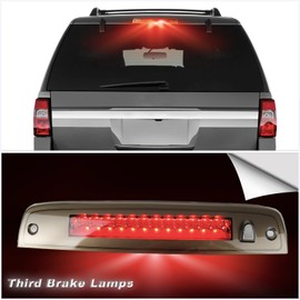 KEEGTBOX High Mount Stop Light LED Third Brake Light Assemblies Compatible with Ford Expedition 2003-2016 /Lincoln Navigator 2003-2016 Rear LED Brake Lamp (Smoke Lens)